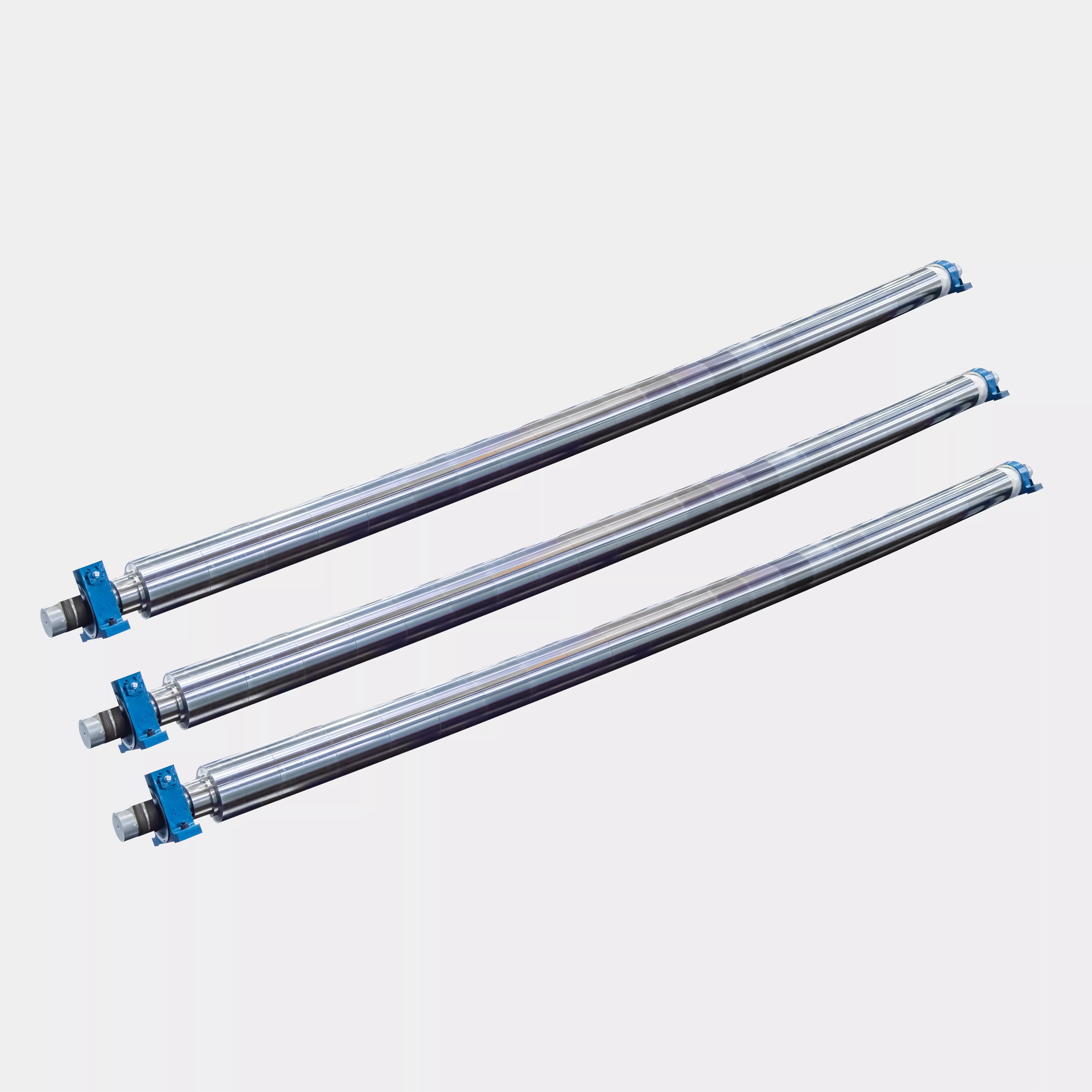 Steel surface curved roller